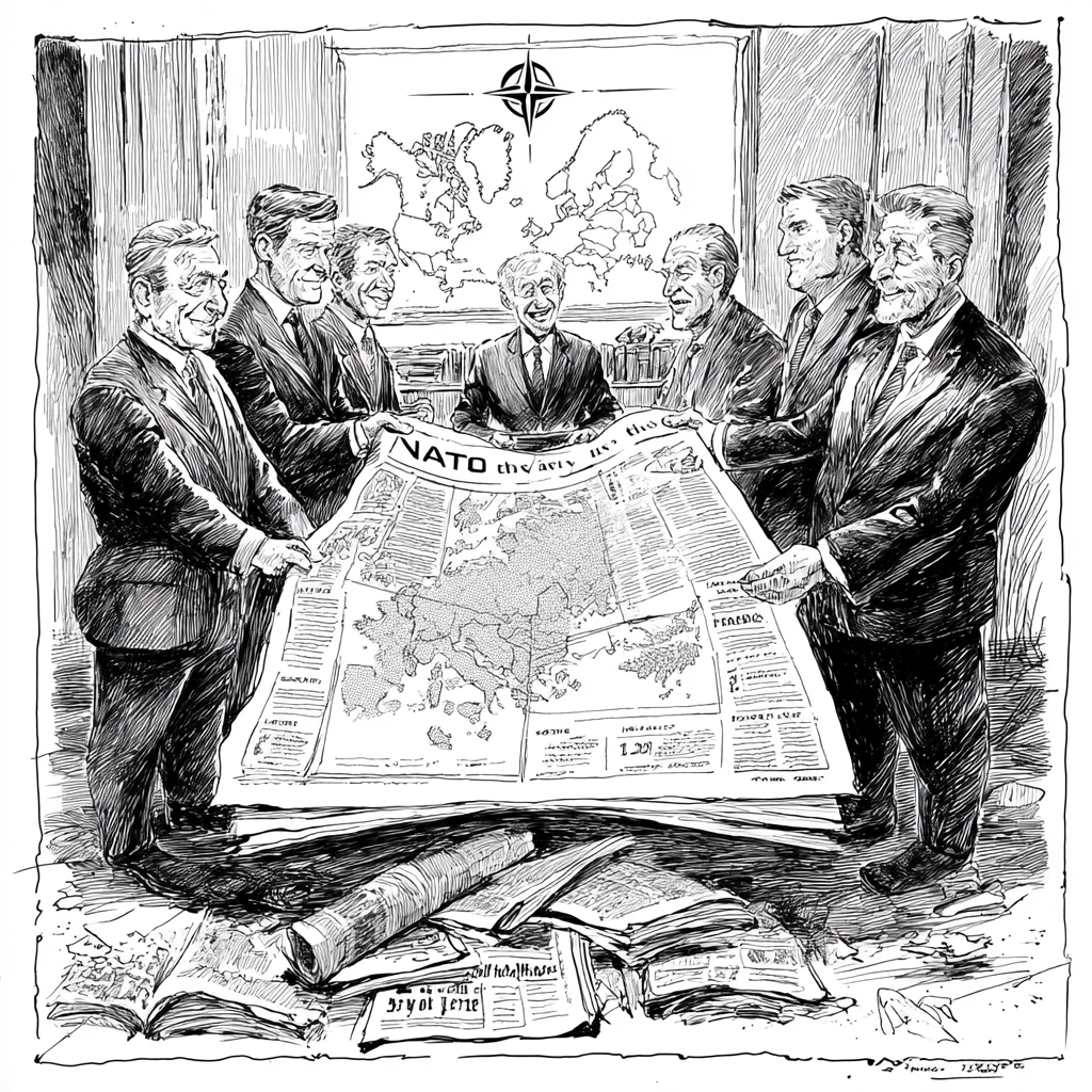 Diplomats shaking hands at a formal meeting